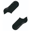 Grijze FALKE Cool Kick SN CP 46453 herensokken met lage boord, gestreepte gripzones en neongele R-markering - Jambelles