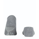 Grijze FALKE Cool Kick SN CP 46453 herensokken met lage boord, gestreepte gripzones en neongele R-markering - Jambelles
