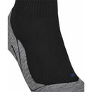 FALKE TK5 Short Cool 16127 herensok in grijs met zwart boord en zwarte strepen langs zool en wreef. - Jambelles