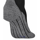 FALKE TK5 Short Cool 16127 herensok in grijs met zwart boord en zwarte strepen langs zool en wreef. - Jambelles