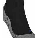 FALKE TK5 Short Cool 16127 herensok in grijs met zwart boord en zwarte strepen langs zool en wreef. - Jambelles