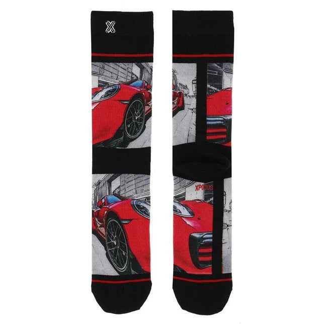 Heren Sokken Socks Xpooos Bamboo Speed Red 60317 - Jambelles