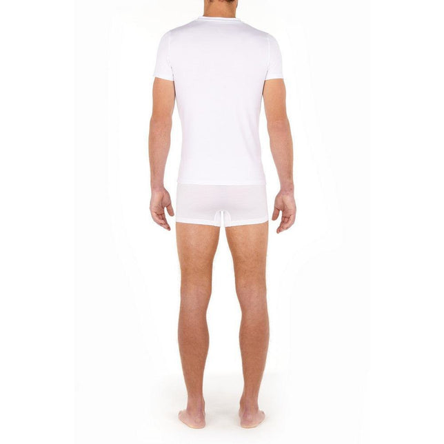 Hom Heren Boxer Tee-Shirt V Neck Tencel Soft 402466 - Jambelles
