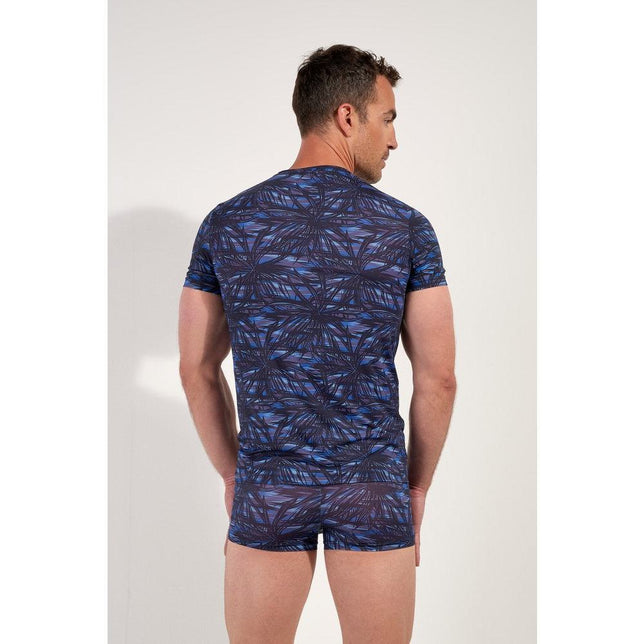 Hom Heren Hemd T-Shirt V Neck Star Island 403109 - Jambelles