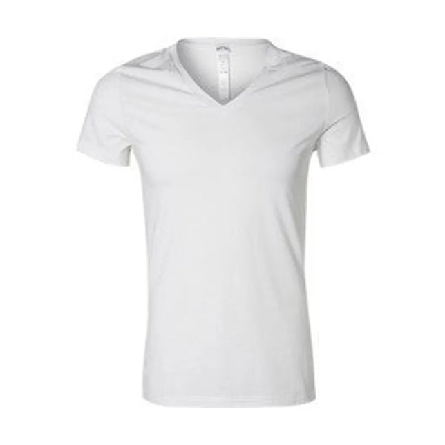 Wit HOM heren T-shirt Supreme Cotton 401331 met V-hals, korte mouwen en effen ontwerp. - Jambelles