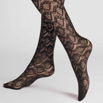 Hudson Dames Kniekousen Graphic Crochet 120000030 - Jambelles