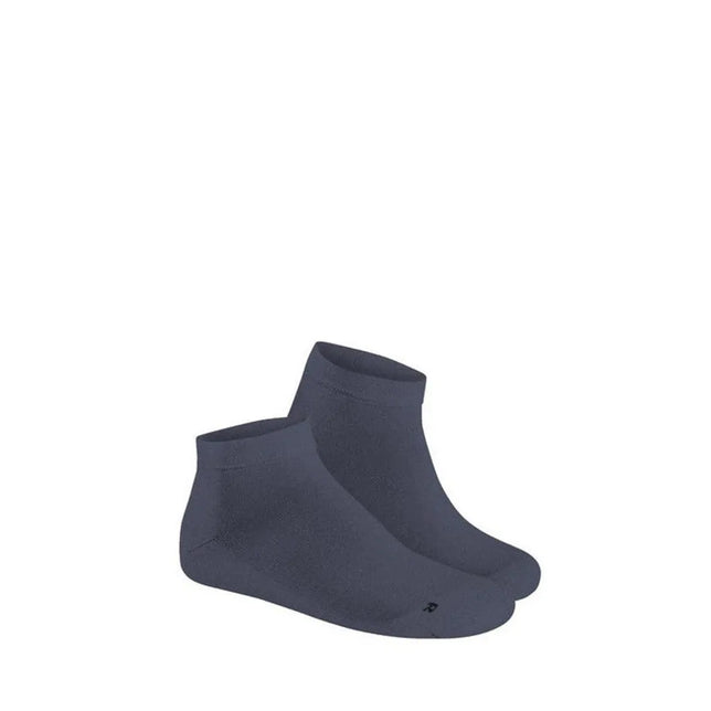 Donkerblauwe Hudson Heren Sneakersokken Air Plush, een paar lage enkelsokken met ribboord en klein logo op de teen. - Jambelles