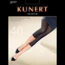 Witte Kunert dames Capri legging Velvet 40, effen en nauwsluitend met brede tailleband en kuitlengte. - Jambelles