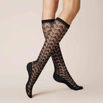 Kunert Dames Kniekousen AJOUR 110237410 - Jambelles
