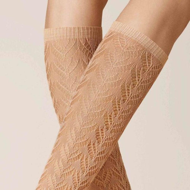 Kunert Dames Kniekousen AJOUR 110237410 - Jambelles