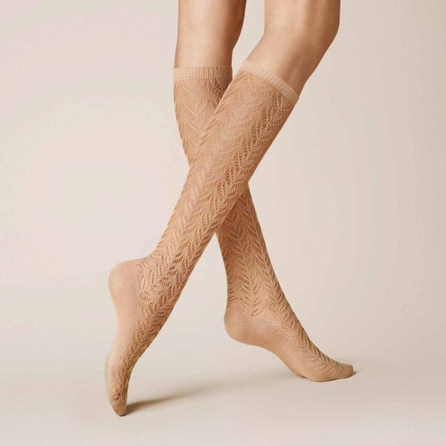 Kunert Dames Kniekousen AJOUR 110237410 - Jambelles