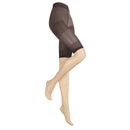 Kunert damespanty Curvy Panty 20 in beige, transparant en mat, met hoge taille en pijpjes tot halverwege de dijen - Jambelles