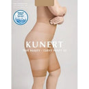 Kunert damespanty Curvy Panty 20 in beige, transparant en mat, met hoge taille en pijpjes tot halverwege de dijen - Jambelles