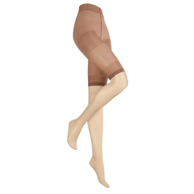 Kunert damespanty Curvy Panty 20 in beige, transparant met brede tailleband en verstevigd broekje - Jambelles