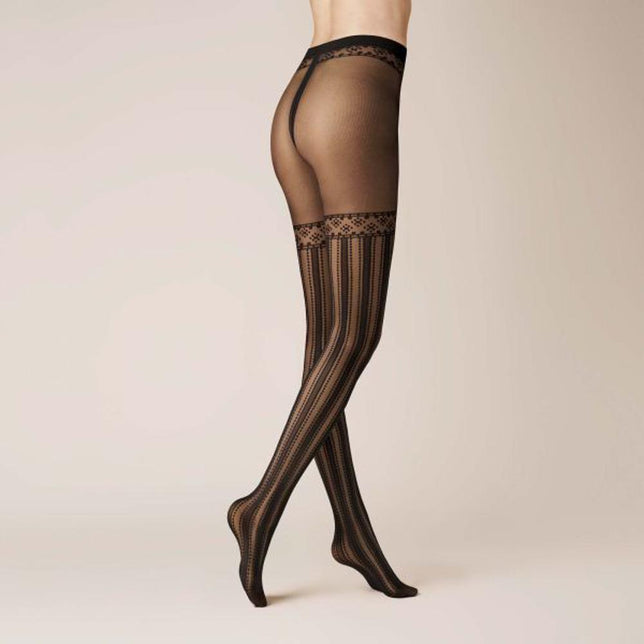 Kunert Dames Panty Graphic Stripes 110500026 - Jambelles