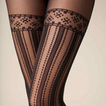 Kunert Dames Panty Graphic Stripes 110500026 - Jambelles