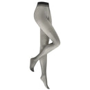 Kunert damespanty Satin Look 20 in transparant zwart met subtiele glans en brede tailleband, gedragen door een model. - Jambelles