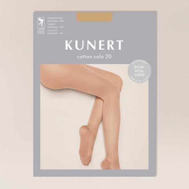 Kunert Dames Panty Strumpfhose Cotton Sole 20 110309800 - Jambelles