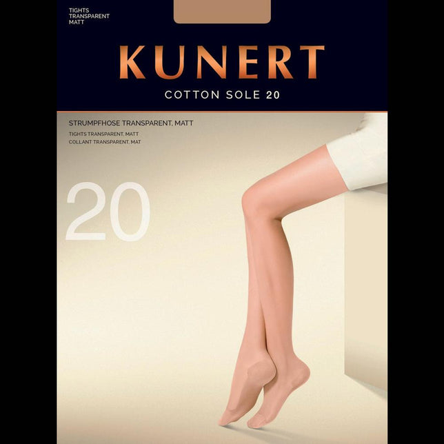 Kunert Dames Panty Strumpfhose Cotton Sole 20 110309800 - Jambelles