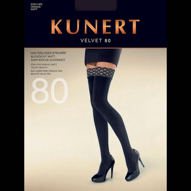Kunert Dames Stay-up Kousen Velvet 80 110105000 - Jambelles