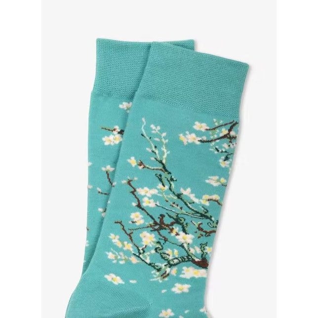 Kunstsokken Dames &amp; Heren Fantasie Sokken Amandelbloesem AMB01 - Jambelles