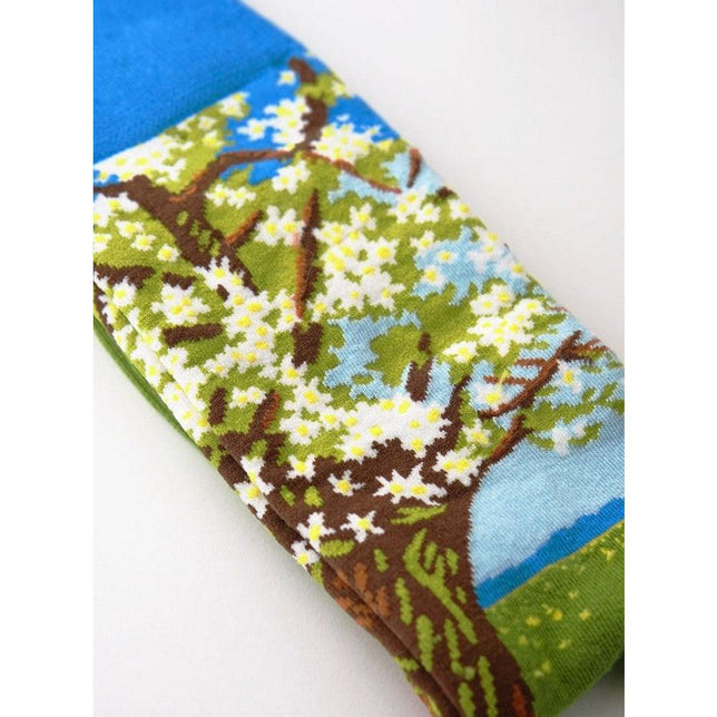 Kunstsokken Dames &amp; Heren Fantasie Sokken Beemster Flowering Tree Ch-Bft - Jambelles