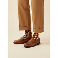 Kunstsokken Dames &amp; Heren Fantasie Sokken Colmn Pattern Ch-Cop - Jambelles