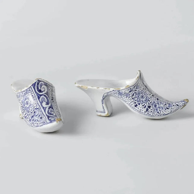 Kunstsokken Dames &amp; Heren Fantasie Sokken Delft Blue Pair Of Shoes Ch-Dps - Jambelles
