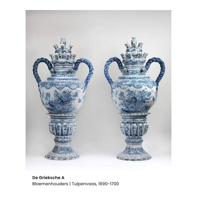 Kunstsokken Dames &amp; Heren Fantasie Sokken Delfts Blue Flowers CH-DBF - Jambelles