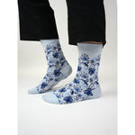 Kunstsokken Dames &amp; Heren Fantasie Sokken Delfts Blue Insects CH-DBI - Jambelles