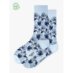 Kunstsokken Dames &amp; Heren Fantasie Sokken Delfts Blue Insects CH-DBI - Jambelles