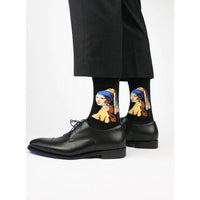 Kunstsokken Dames &amp; Heren Fantasie Sokken Girl With the Pearl CH-GWP - Jambelles