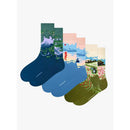 Kunstsokken Dames &amp; Heren Fantasie Sokken Monet Gift Box 3-Pack Gb3-Mnt - Jambelles