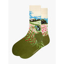 Kunstsokken Dames &amp; Heren Fantasie Sokken Poppy Field Ch-POF - Jambelles