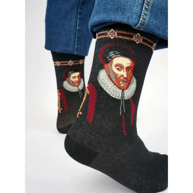 Kunstsokken Dames &amp; Heren Fantasie Sokken Portret Of Willem I Ch-Pwi - Jambelles
