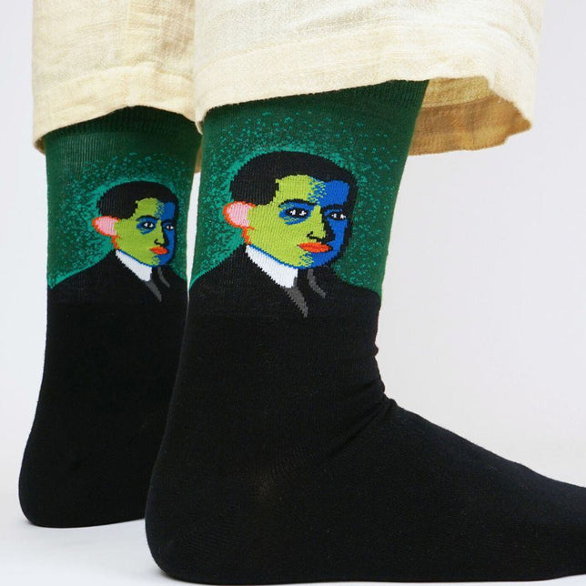 Kunstsokken Dames &amp; Heren Fantasie Sokken Portret van Heinz Aron CH-PHA - Jambelles