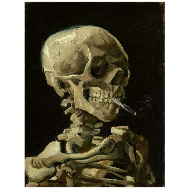 Kunstsokken Dames &amp; Heren Fantasie Sokken Skull Of A Skeleton With Burning Cigarette Ch-Ssb - Jambelles