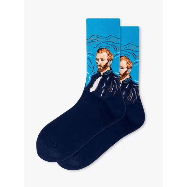 Kunstsokken Dames &amp; Heren Fantasie Sokken Van Gogh Gift Box 3-Pack 3P VGGB03 - Jambelles