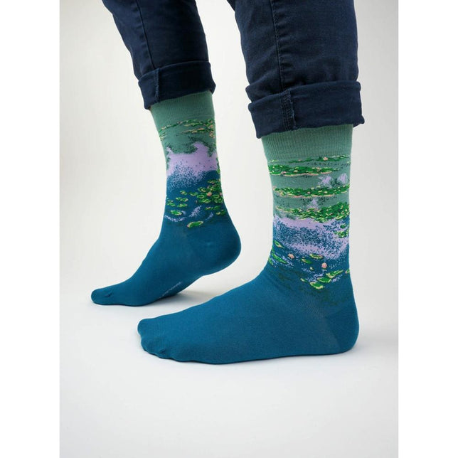 Kunstsokken Dames &amp; Heren Fantasie Sokken Waterlilies CH-WAT - Jambelles