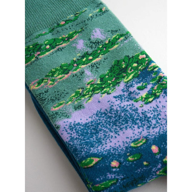 Kunstsokken Dames &amp; Heren Fantasie Sokken Waterlilies CH-WAT - Jambelles