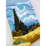 Kunstsokken Dames &amp; Heren Fantasie Sokken Wheatfield with Cypresses CH-WHF - Jambelles