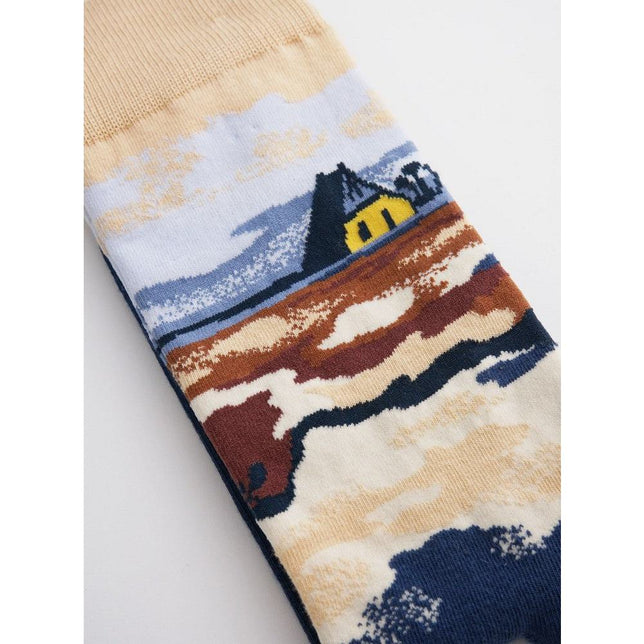 Kunstsokken Dames &amp; Heren Fantasie Sokken Winter Landscape Van Gogh CH-WLV - Jambelles