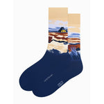 Kunstsokken Dames &amp; Heren Fantasie Sokken Winter Landscape Van Gogh CH-WLV - Jambelles