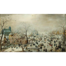 Kunstsokken Dames &amp; Heren Fantasie Sokken Winterlandschap met Schaatsers CH-WLS - Jambelles