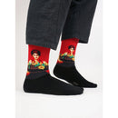 Kunstsokken Dames &amp; Heren Fantasie Sokken Woman With Sunflowers CH-WWS - Jambelles