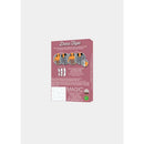 Roze achterzijde van MAGIC Bodyfashion Dress Tape 35Ta-verpakking met draagillustraties en gebruiksinstructies. - Jambelles