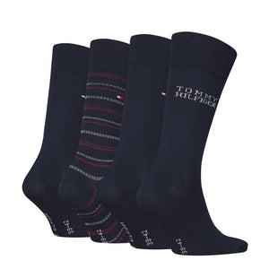 Men Sock 4P Tin Gift Box Tommy Stripe 701229780 - Jambelles