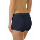 Mey dames boxer panty slip 59218 in lichtblauw, met gladde afwerking, korte pijpjes en elastische logoband. - Jambelles