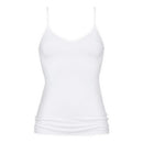 Mey dames Sporty-hemd 25846 in zwart, aansluitend model met dunne spaghettibandjes, van achteren getoond. - Jambelles