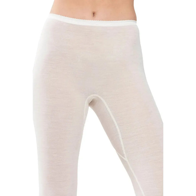 Witte Mey Basics 68602 dameslegging met aansluitende pasvorm en smalle elastische tailleband met schulprand. - Jambelles